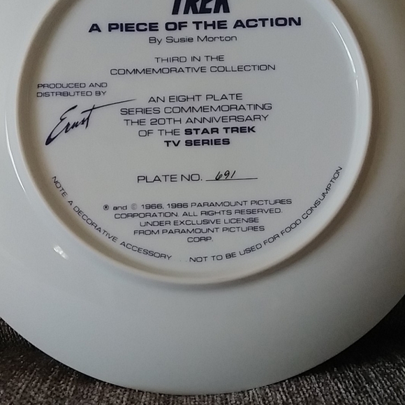Star Trek a piece of the action collector plate - Picture 8 of 10